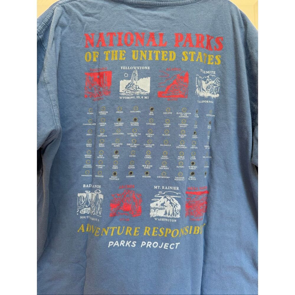 National Parks of the United States Park Project adult unisex L checklist royal